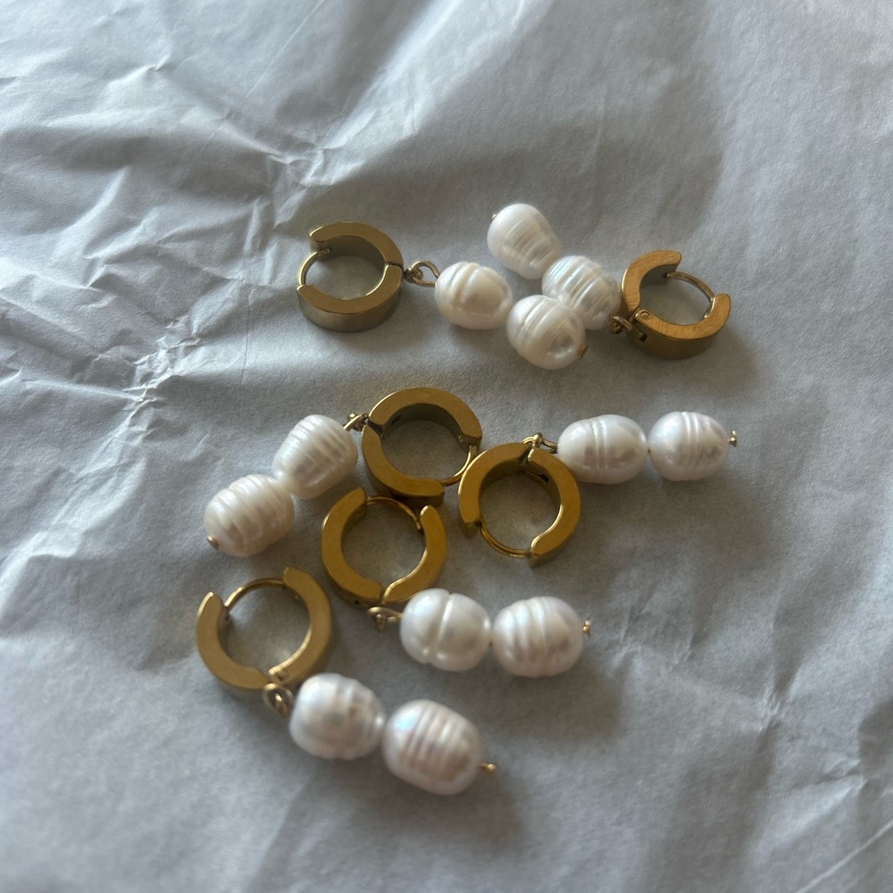 Double FreshwaterPearl Earrings